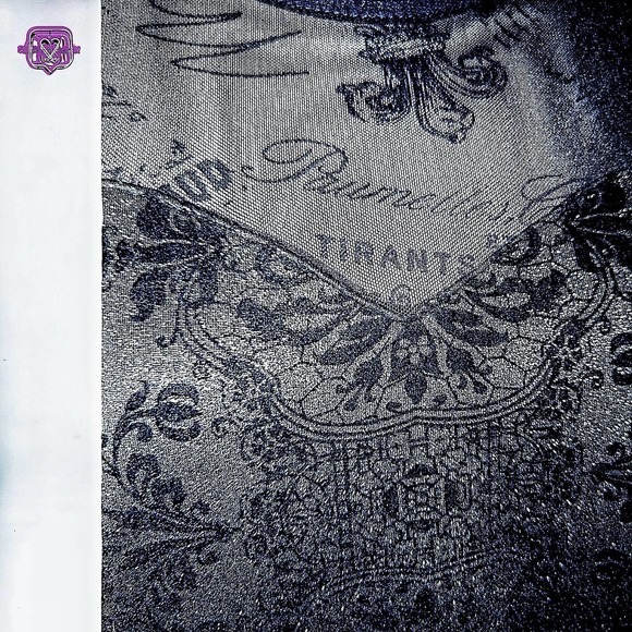 Maurices Silver Flecked Damask Velvet Mesh Cocktail Dress, XL - Picture 2 of 7